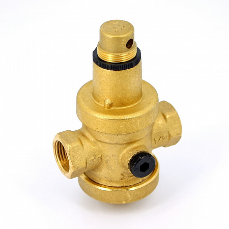 Редуктор давления UNI-FITT 1/2&quot; В 0,5-6 бар PN25 с отверстием под аксиальный манометр 1/4&quot;