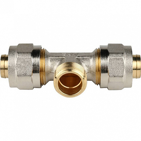 МЦ Тройник резьбовой цанга для металлопласта STOUT Ø20х1/2&quot;х20 Н