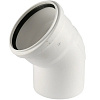 ПВХ Отвод канализационный SINIKON КОМФОРТ ПЛЮС белый Ø40х45°