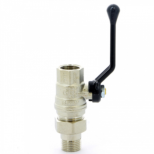 Кран шаровой с американкой BUGATTI OREGON 320 рукоятка алюминиевая 1/2&amp;quot; полнопроходной