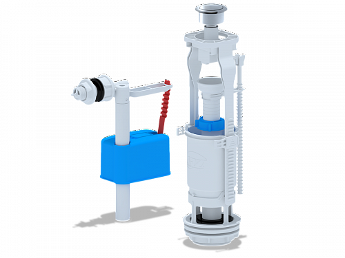 Арматура для бачка c боковым подводом 1/2&amp;quot; кнопка металлическая АНИПЛАСТ ЭКОНОМ WC6050M
