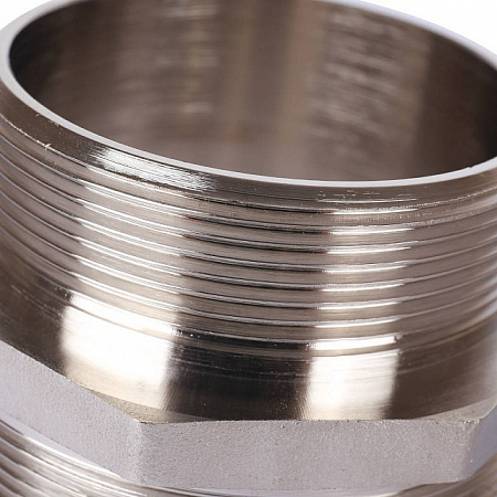 Ниппель переходной резьбовой латунный STOUT никель 3&quot;x2 1/2&quot; Н