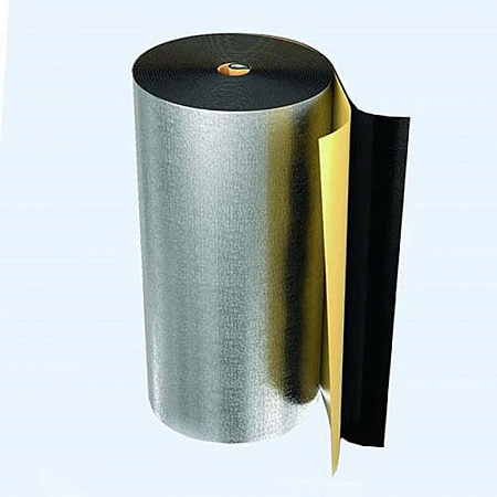 Рулонная изоляция самоклеющийся вспененный полиэтилен ENERGOFLEX BLACK STAR DUCT (12 м²) черный-8 мм