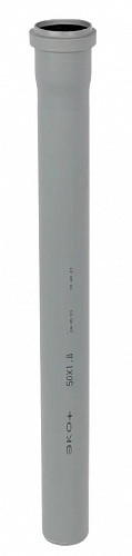 ПВХ Труба канализационная САРАТОВПЛАСТИКА (СЕРАЯ) Ø50х2000мм, 1,8мм, материал ПП