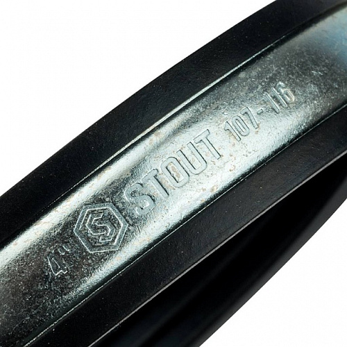 Хомут крепежный со шпилькой М8*80 STOUT Ду100 (107-115) - 4&amp;quot;