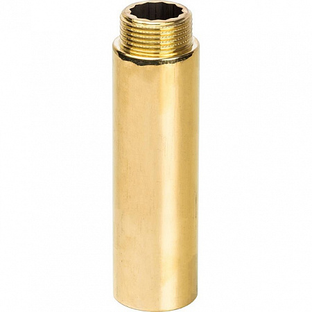 Удлинитель резьбовой латунный STOUT без покрытия 3/4&quot;x100мм ВН