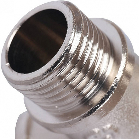 Тройник переходной резьбовой латунный STOUT никель 1/2&quot;x1/2&quot;x1/2&quot; ВНВ