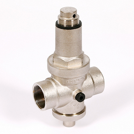 Редуктор давления UNI-FITT 11/4&quot; В 0,5-6 бар PN25 с отверстием под аксиальный манометр 1/4&quot; никел.
