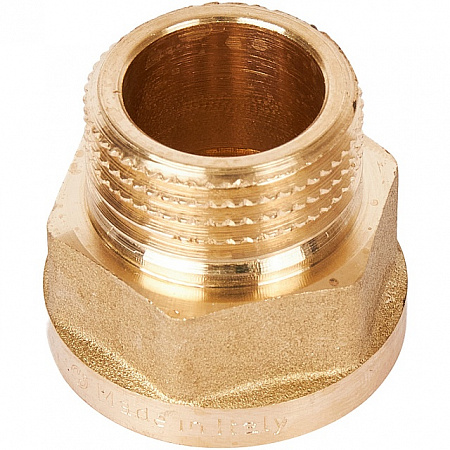 Переход под ключ резьбовой латунный STOUT без покрытия 1/2&quot;х1/2&quot; ВН