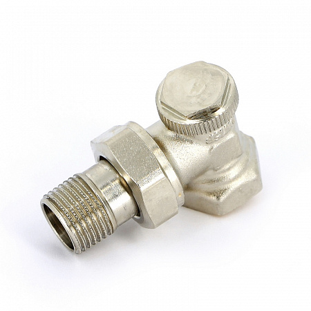 Вентиль обратный угловой UNI-FITT THERMO ВН 1/2&quot; с разъемным соединением, никелир.
