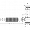 Сифон для умывальника пластиковый АНИПЛАСТ ЮНГ BM1015 11/4&amp;quot;х32 с гибкой трубой 32х32/40