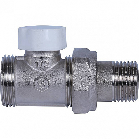Клапан запорно-балансировочный прямой STOUT 1/2&quot; х 3/4&quot;ЕК