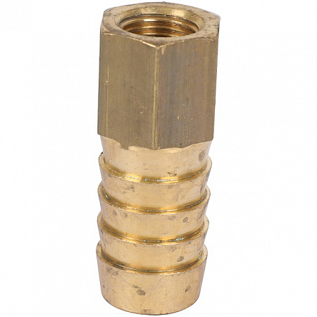 Штуцер резьбовой латунный STOUT без покрытия 1/8&quot;x14мм В