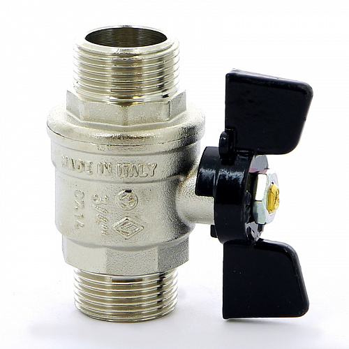 Кран шаровой BUGATTI OREGON 327 бабочка 3/4&amp;quot; НН, полнопроходной