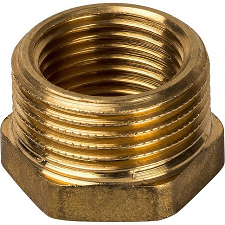 Футорка резьбовая латунная STOUT без покрытия 3/4&quot;x1/2&quot; ВН