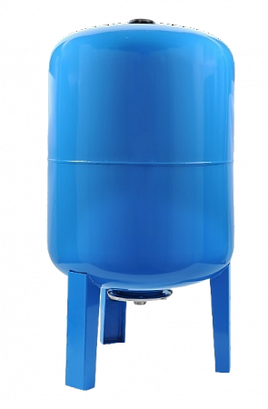 Гидроаккумулятор для воды ESSAN GIDRACH-NE вертикальный 80 л, 1&quot; Н, синий, концевой, нерж фланец