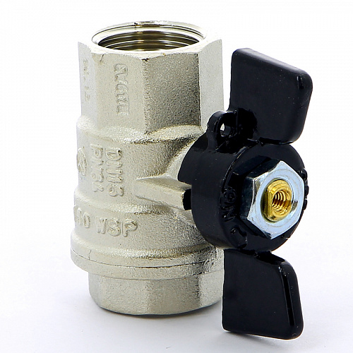 Кран шаровой BUGATTI OREGON 302 бабочка 1/2&amp;quot; ВВ, полнопроходной