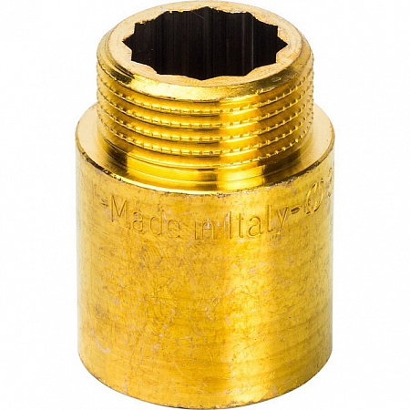 Удлинитель резьбовой латунный STOUT без покрытия 3/4&quot;x30мм ВН