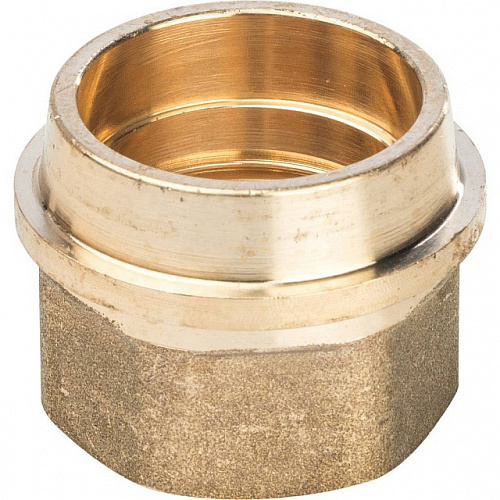 Американка ПРЯМАЯ резьбовая латунная (без прокладки) STOUT без покрытия 3/4&amp;quot; В