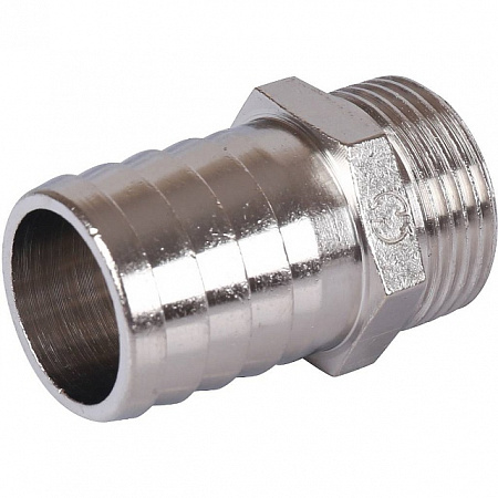Штуцер резьбовой латунный STOUT никель 3/4&quot;x25мм Н