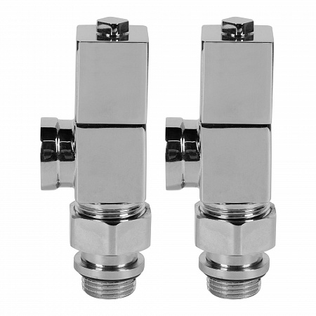 Набор дизайн-вентилей ROYAL THERMO CUBE 1/2&quot; осевой, хром (НС-1193193)