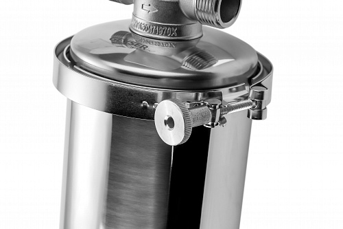 Корпус-колба фильтра из нержавейки ГЕЙЗЕР ПРЕМЬЕР горячая и холодная вода 20BB, 1&amp;quot; Н