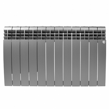 Радиатор биметаллический ROYAL THERMO BILINER SILVER SATIN 500x12 секций, серый (НС-1176316)