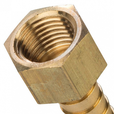 Штуцер резьбовой латунный STOUT без покрытия 1/4&quot;x10мм В