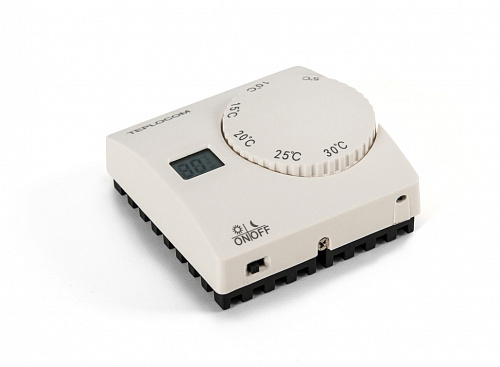 Термостат комнатный TEPLOCOM TS-2AA/8A, проводной, реле 250В, 8А БАСТИОН