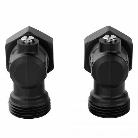Набор нижнего подключения Royal Thermo угловой раздельный 3/4х3/4ЕК (черный) (НС-1559437)