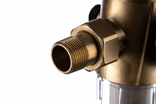 Фильтр промывной обратный ГЕЙЗЕР БАСТИОН Ø65 без покрытия 3/4&amp;quot; АМ-АМ, 90 мкм, пластиковая колба