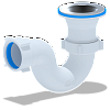 Сифон для душевого поддона пластиковый полнопроходной АНИПЛАСТ E110 11/2&amp;quot;х40 с выпуском
