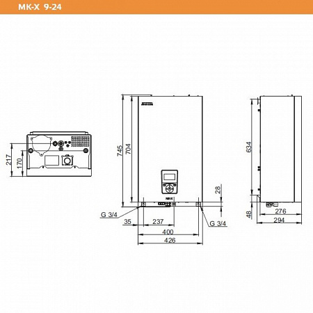Котел электрический настенный ZOTA МК-X 9 кВт