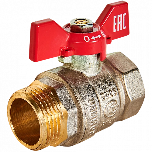 Кран шаровой ROMMER бабочка 1&amp;quot; ВН неполнопроходной