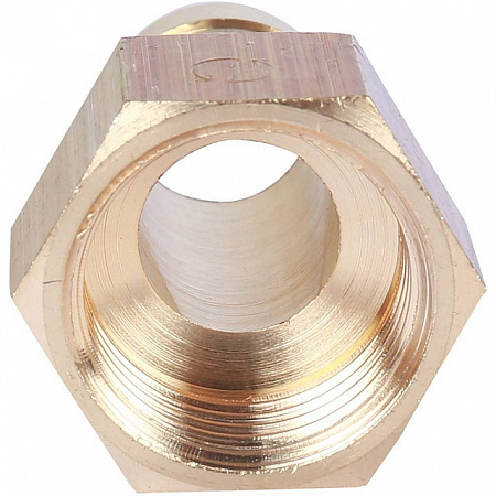 Штуцер резьбовой латунный STOUT без покрытия 1/2&quot;x16мм В