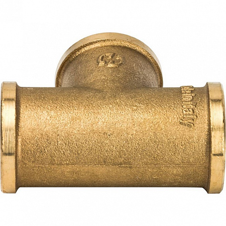 Тройник резьбовой латунный STOUT без покрытия 1/2&quot; В