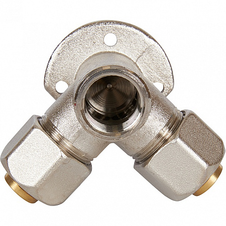 МЦ Тройник с креплением цанга для металлопласта STOUT Ø20х1/2&quot;х20
