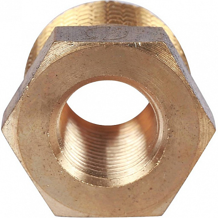 Футорка резьбовая латунная STOUT без покрытия 3/8&quot;x1/8&quot; ВН