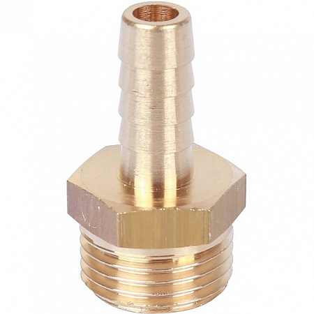 Штуцер резьбовой латунный STOUT без покрытия 1/2&quot;x10мм Н