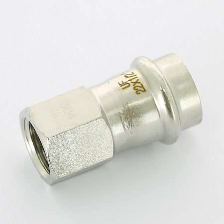НП Муфта резьбовая пресс из нержавейки UNI-FITT фитинг Ø22x1/2&quot; В