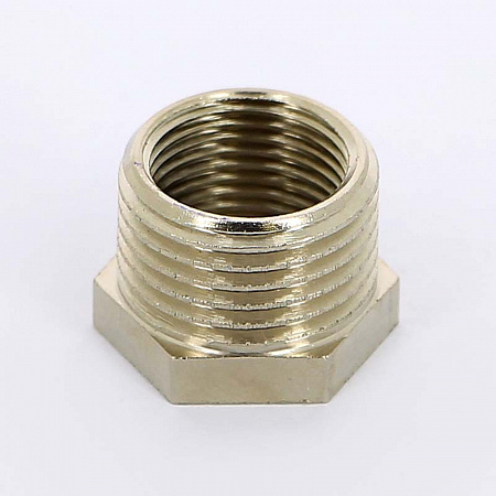 Футорка резьбовая латунная UNI-FITT никель 2&quot;х1/2&quot; ВН