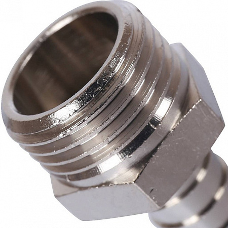 Штуцер резьбовой латунный STOUT никель 1/2&quot;x12мм Н