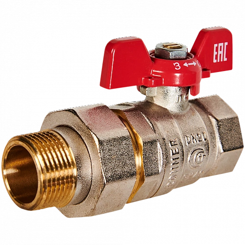 Кран шаровой с американкой ROMMER бабочка 3/4&amp;quot; ВН