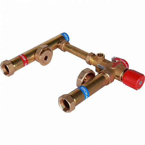 НСУ Насосно-смесительный узел теплого пола STOUT ISOTHERM без насоса 1&amp;quot;, термостат 30-50°C, 130мм
