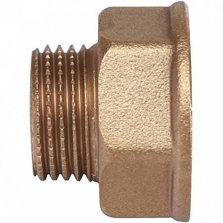 Удлинитель шестигранный резьбовой латунный STOUT без покрытия 1/2&quot;x3/4&quot; ВН