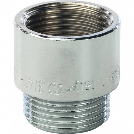 Удлинитель резьбовой латунный STOUT хром 3/4&quot;x20мм ВН