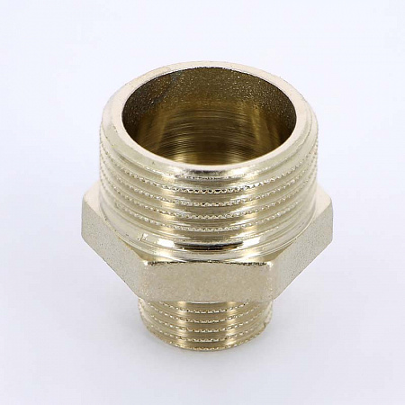 Ниппель переходной резьбовой латунный UNI-FITT никель 1&quot;х3/4&quot;