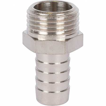 Штуцер резьбовой латунный STOUT никель 1/2&quot;x14мм Н