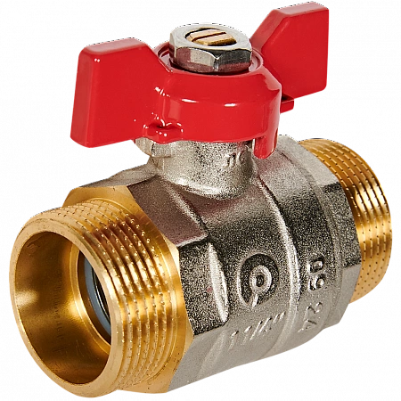 Кран шаровой ROMMER бабочка 11/4&quot; НН NEW