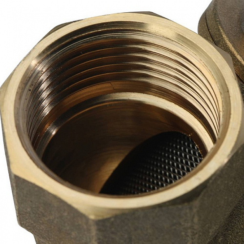 ФГО Фильтр косой грубой очистки STOUT SFW латунный 1&amp;quot;, 500 мкр, желтый